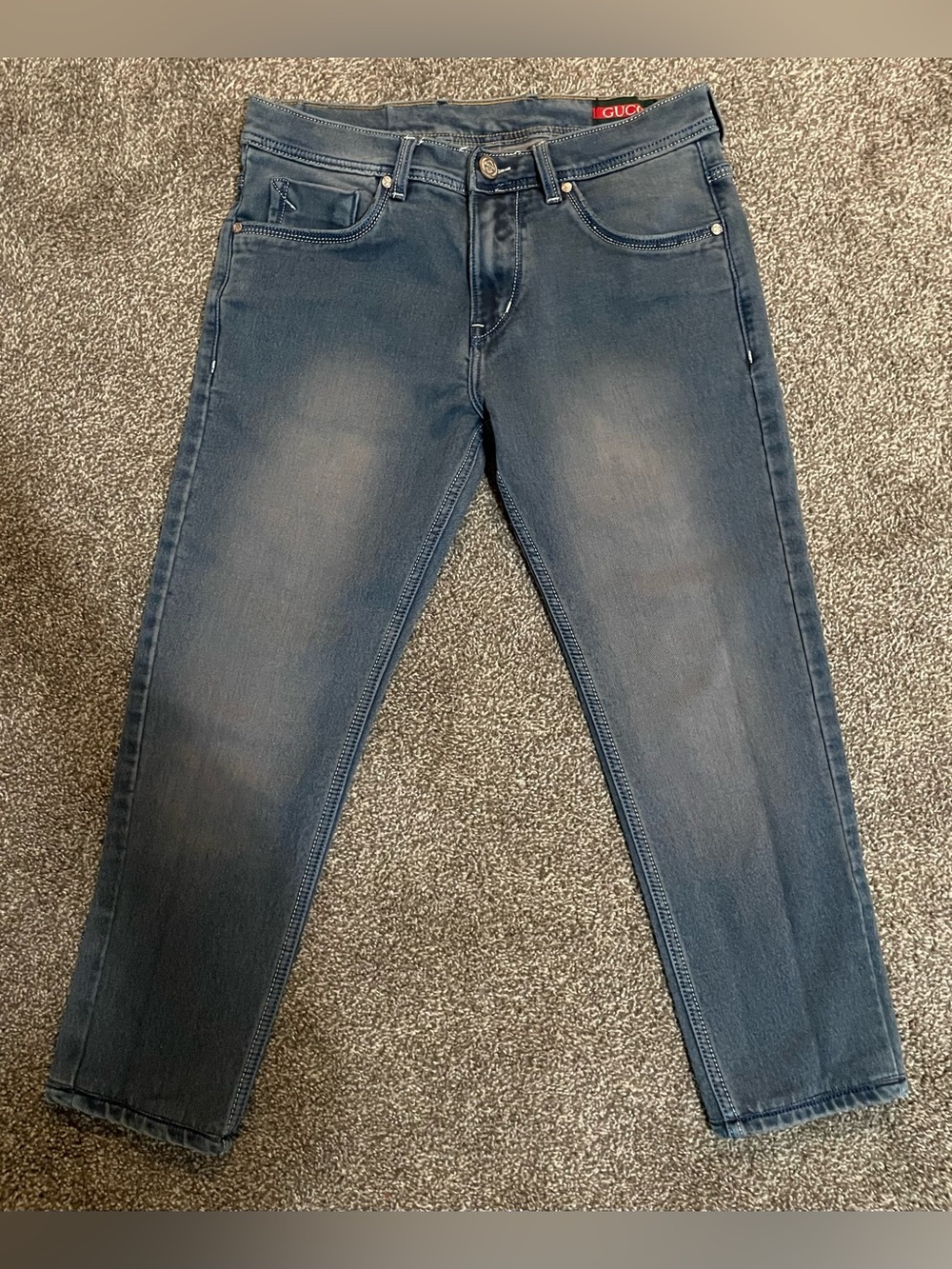 Gucci Men's Washed Blue Skinny Jeans